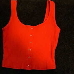 Red Crop top